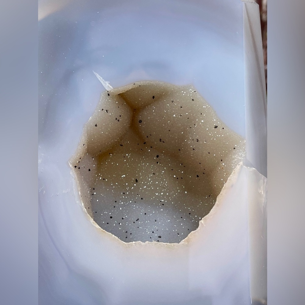 1615 Blue Agate Crystal Tower with Large Druzy Cave - Picture 3 of 17
